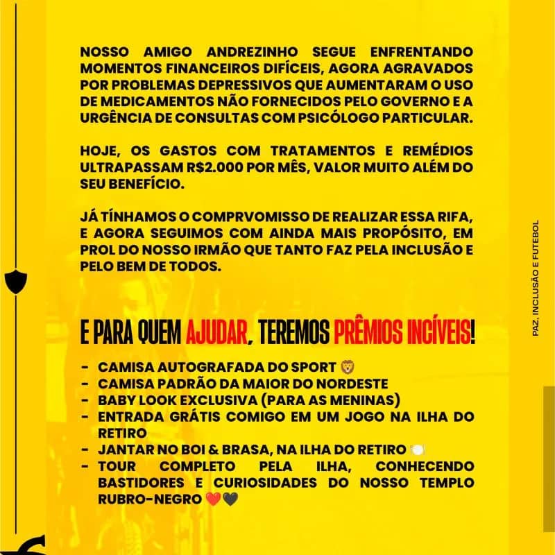 Imagem da campanha Campanha A LUTA CONTINUA 🦁🟡