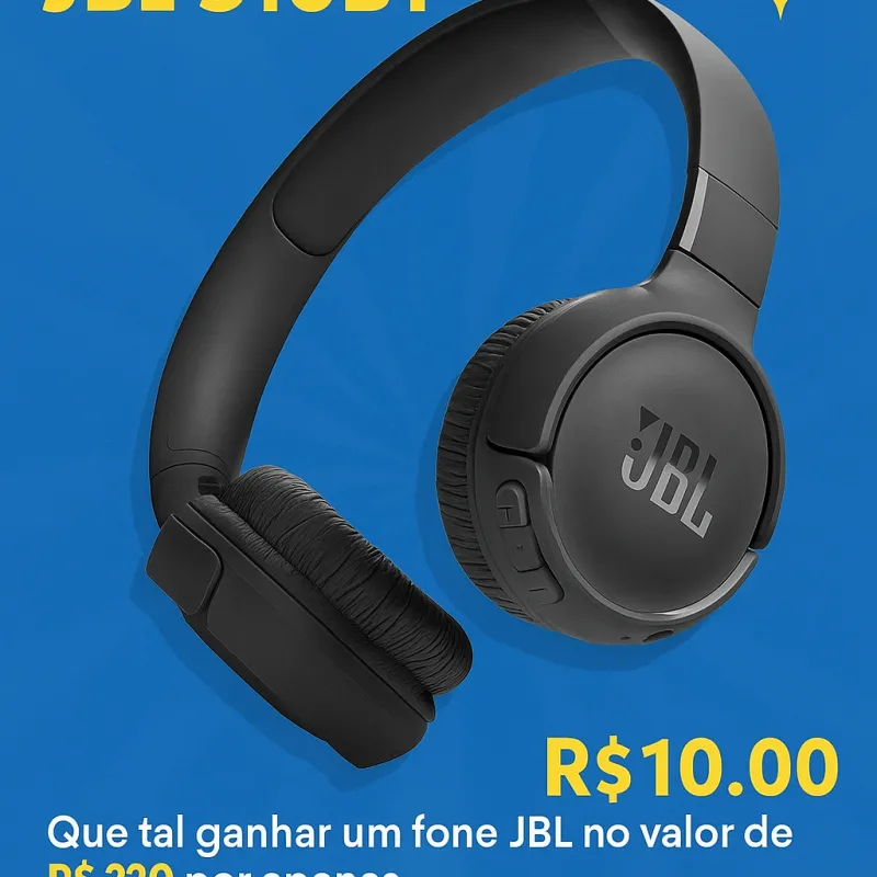 Imagem da campanha FONE JBL 510BT OU 220 NO SEU PIX