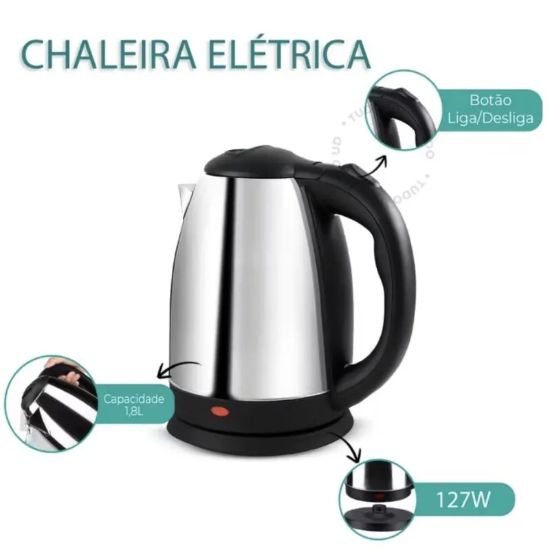 Imagem da campanha Chaleira Elétrica inox 1,8L