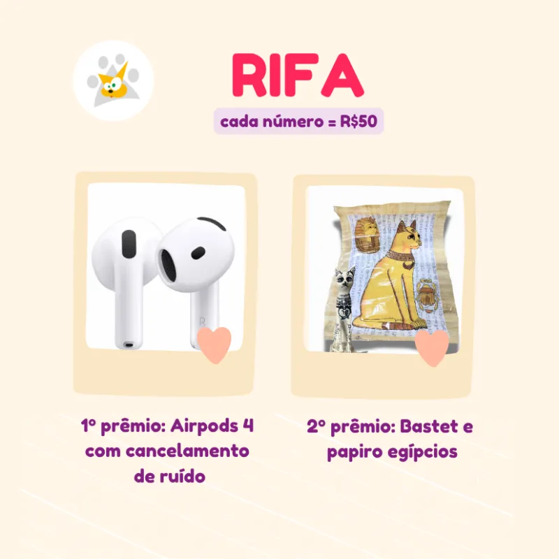 Imagem da campanha Rifa paga ajudar os gatinhos