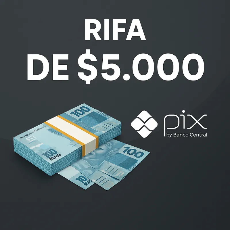 Imagem da campanha 💰 RIFA PREMIADA – R$ 5.000 EM PIX!