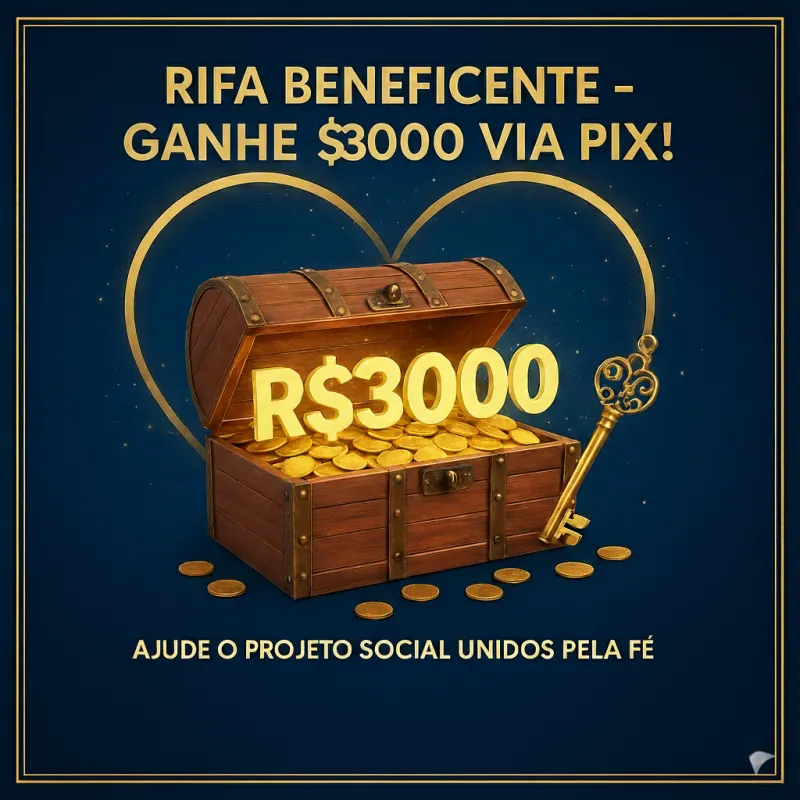 Imagem da campanha Rifa beneficente em prol o projeto social Unidos pela fé