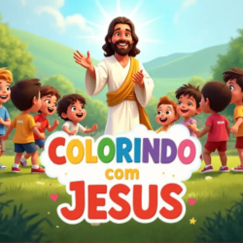 Imagem da campanha kit colorir com jesus