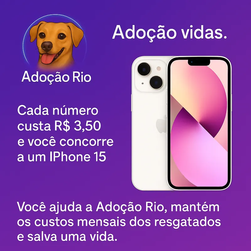 Imagem da campanha Adoção Rio, Salvando vidas