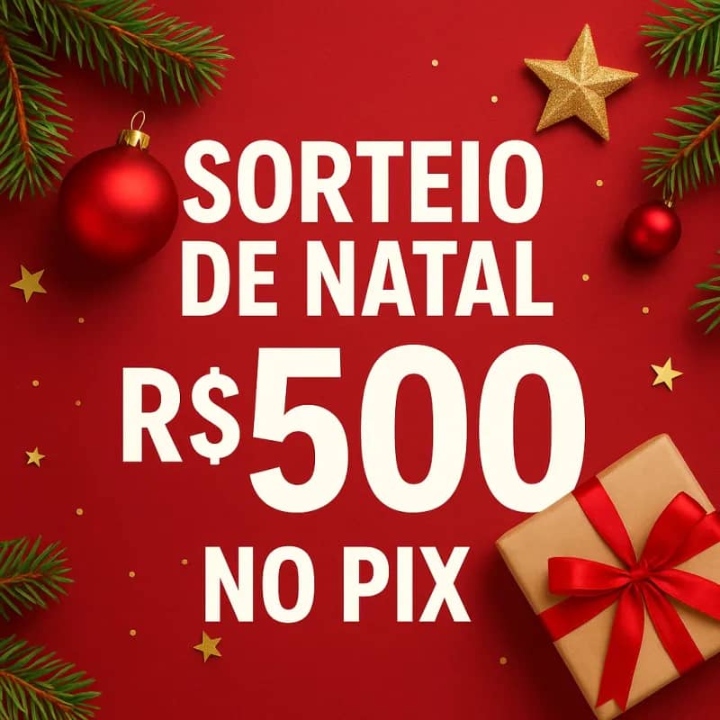 Imagem da campanha Rifa de Natal - Prêmio de R$ 500 reais no Pix