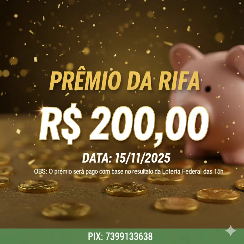 Imagem da campanha Rifa solidária