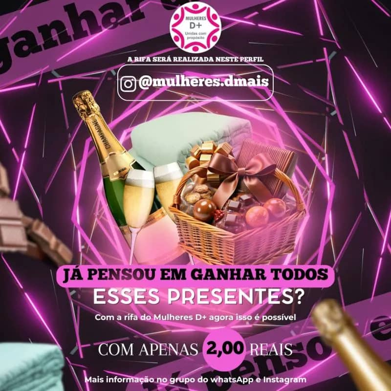 Imagem da campanha Sorteio do Instituto Mulheres D+