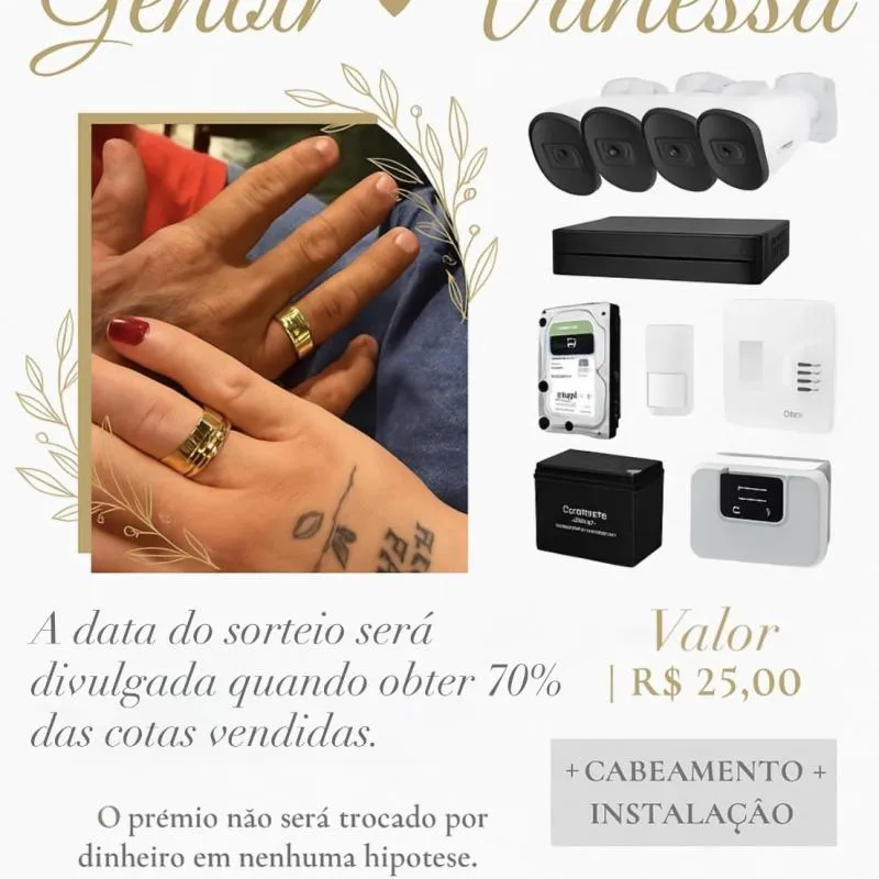 Imagem da campanha Rifa do casamento - Genoir e Vanessa