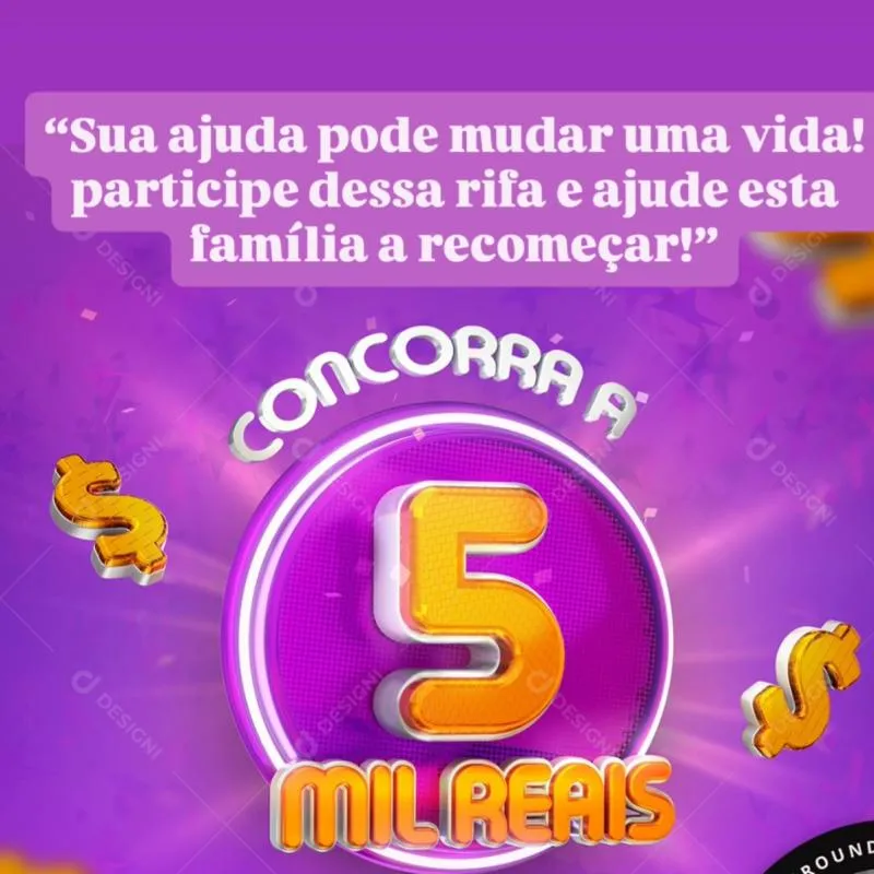 Imagem da campanha Rifa solidária