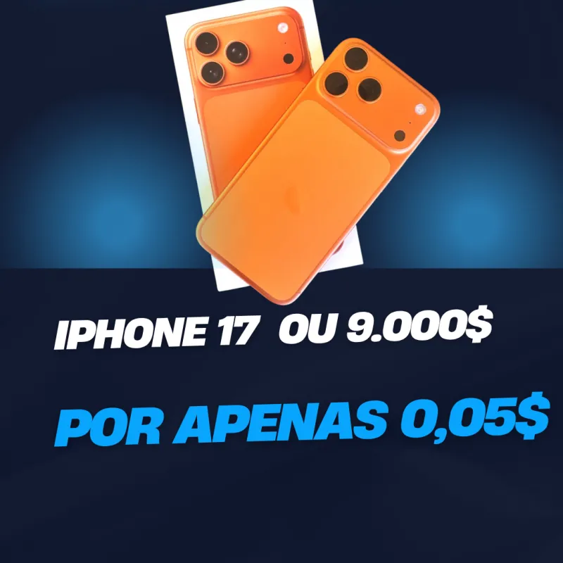 Imagem da campanha IPHONE 17 PRO MAX OU 9k NO PIX