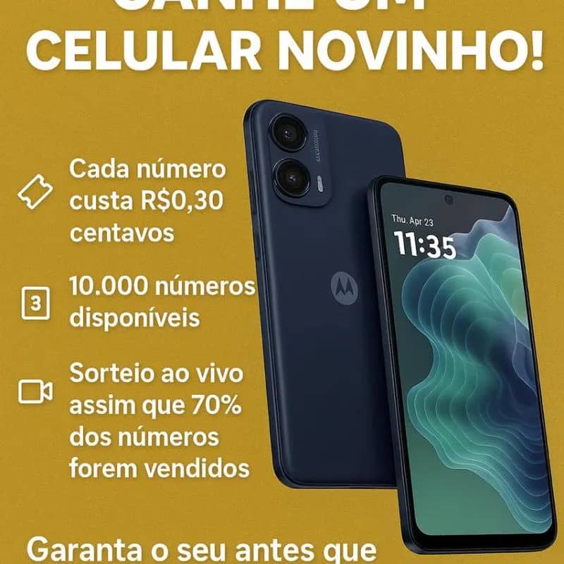 Imagem da campanha Ganhe um celular novinho por R$0,30 centavos!
