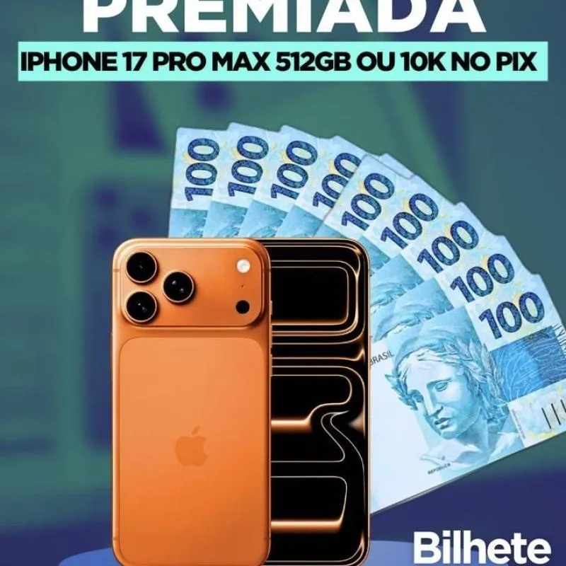 Imagem da campanha IPHONE 17 PRO MAX 512GB OU 10K NO PIX