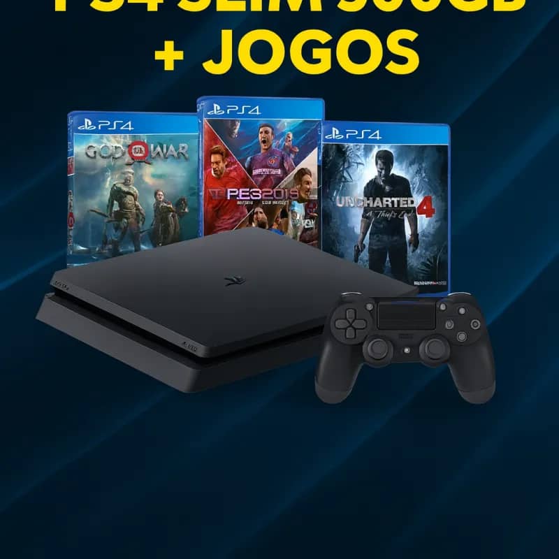 Imagem da campanha PS4 SLIM 500GB