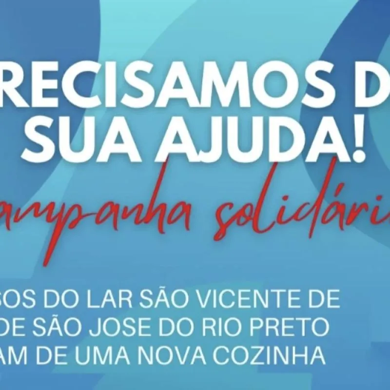 Imagem da campanha Uma cozinha para o Bem do Lar São Vicente de Paula