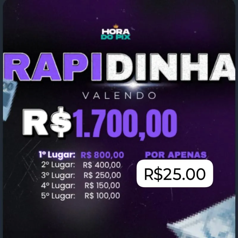 Imagem da campanha RAPIDINHA R$1.700,00