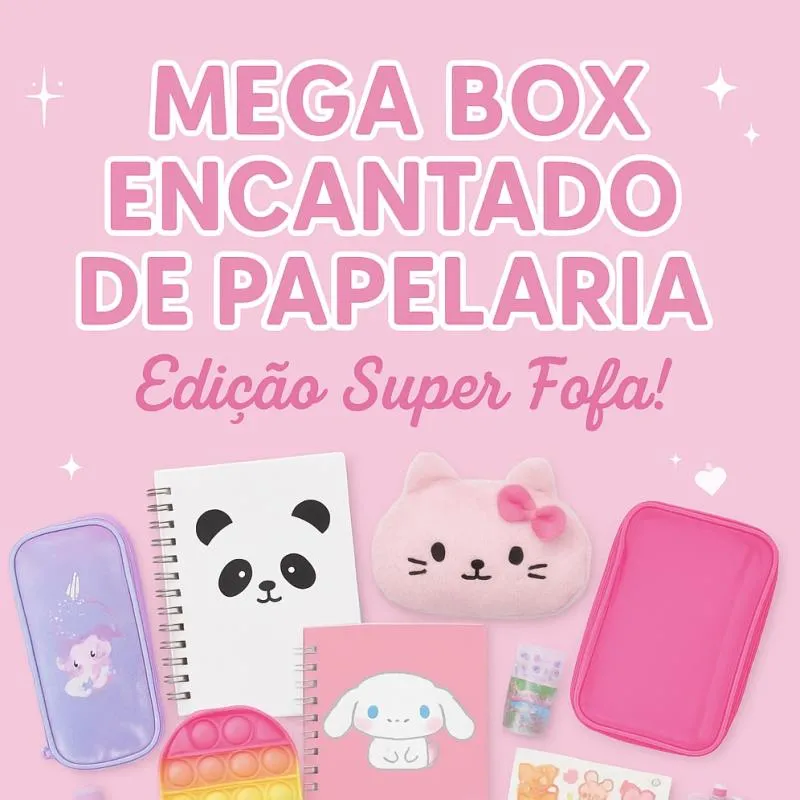 Imagem da campanha Mega Box Encantado de Papelaria