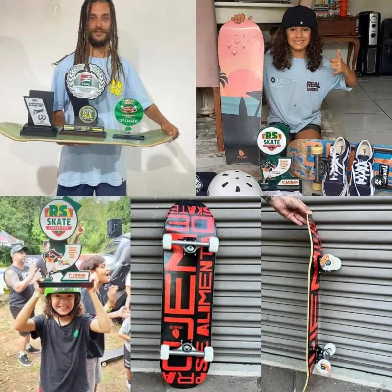 Imagem da campanha Rifa para arrecar fundos para os atletas Gaúchos Pedrinho, Sosso e Maria participarem da final do Brasileiro de Skate Park.