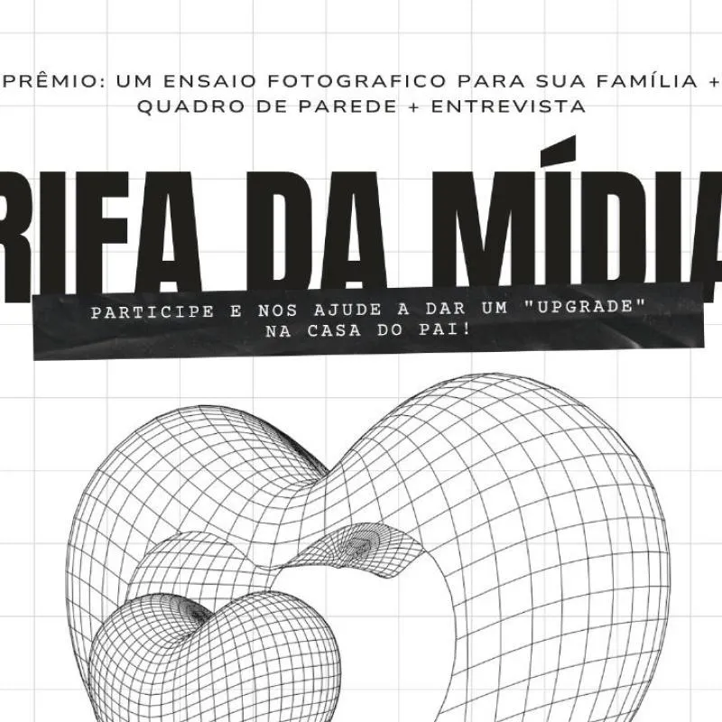 Imagem da campanha Rifa da Mídia