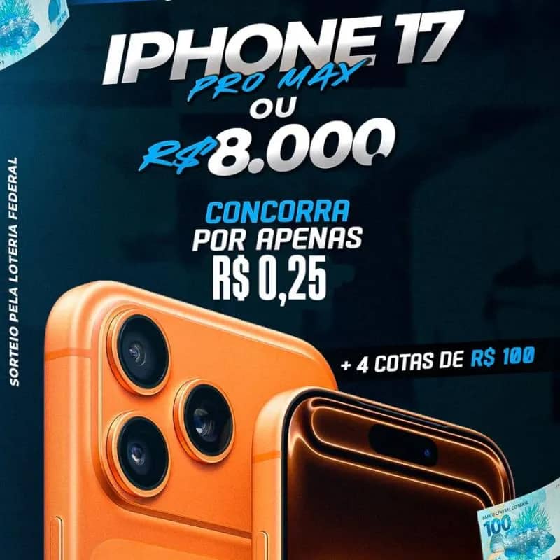 Imagem da campanha AÇAO SOLIDÁRIA - IPHONE 17 PRO LARANJA