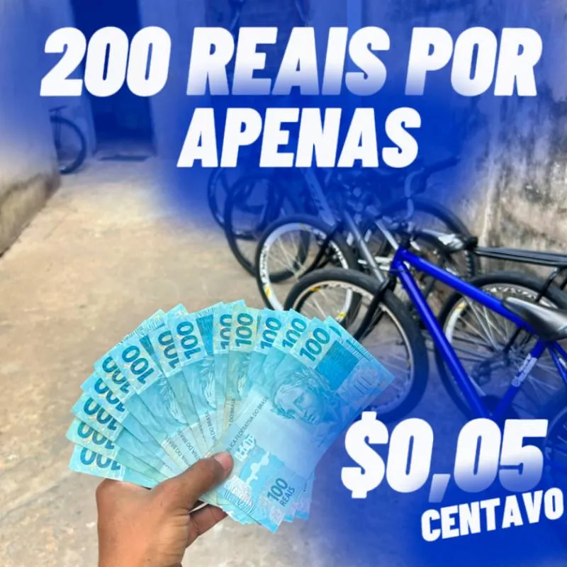 Imagem da campanha 200 REAIS POR APENAS $0,05 CENTAVO