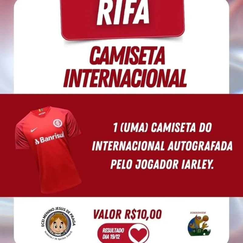 Imagem da campanha Rifa solidária para ajudar a ECEI Menino Jesus de Praga