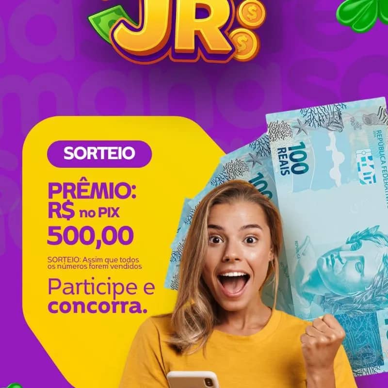 Imagem da campanha RIFA OFICIAL JR NOTÍCIAS