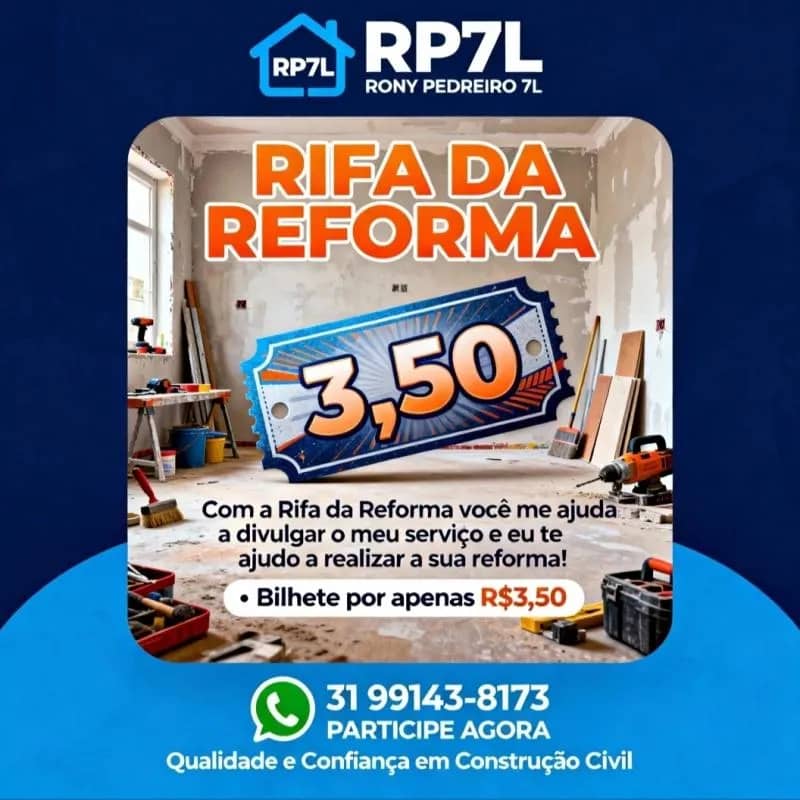 Imagem da campanha Rifa da Reforma