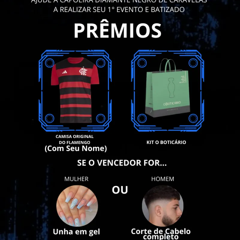 Imagem da campanha Rifa em Apoio à Capoeira de Caravelas (Diamante Negro)