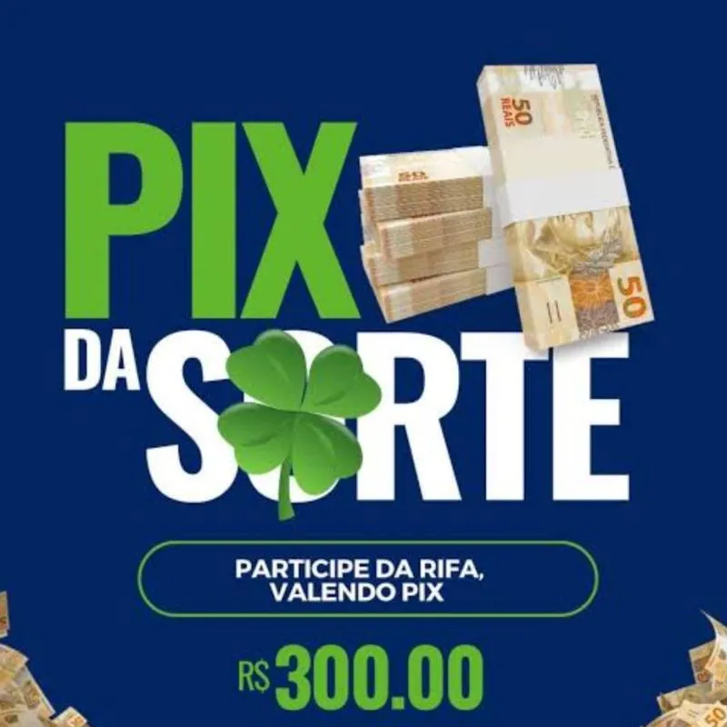 Imagem da campanha Pix premiado de R$ 300,00