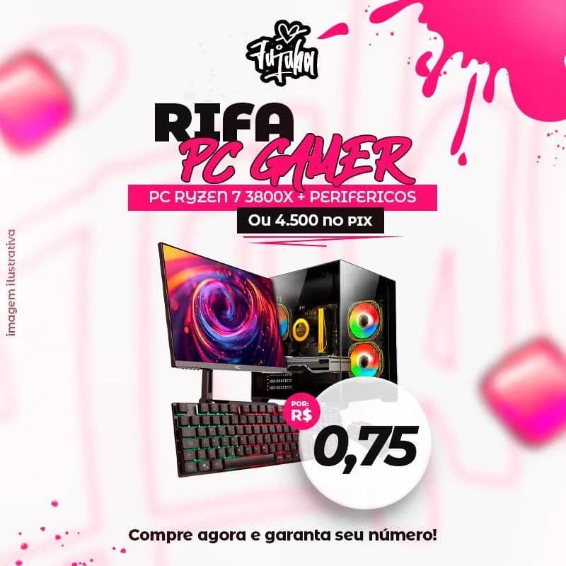 Imagem da campanha PC GAMER COMPLETO OU R$4.500 NO PIX