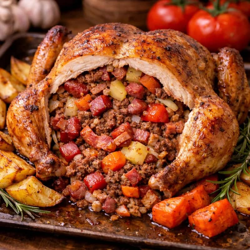 Imagem da campanha Frango recheado assado