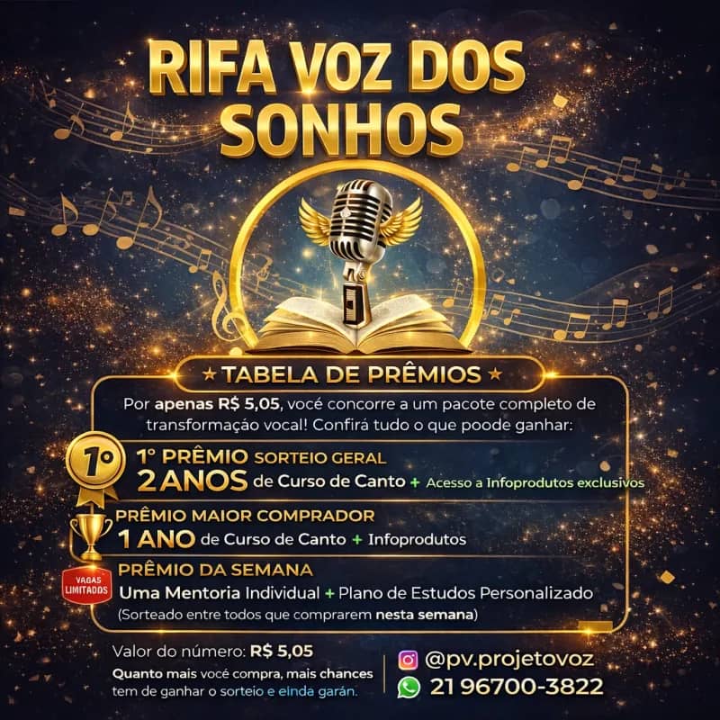 Imagem da campanha Rifa Voz dos Sonhos