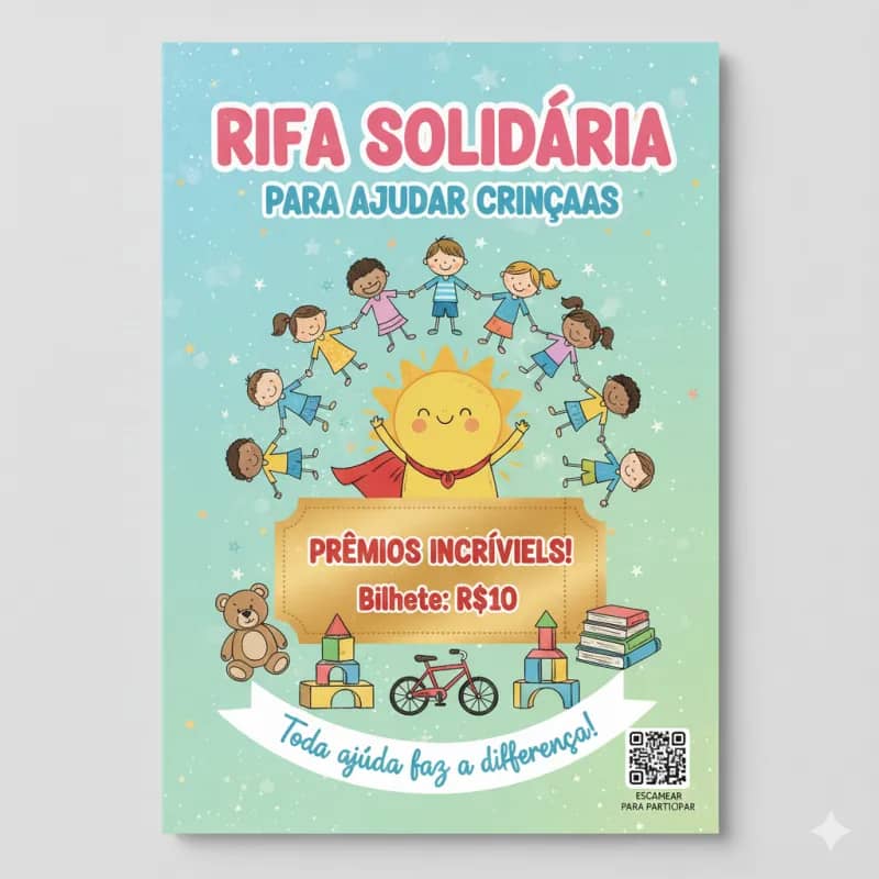 Imagem da campanha Rifa solidária