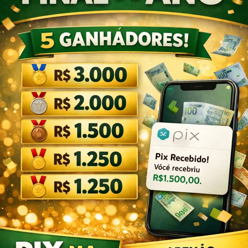 Imagem da campanha Rifa Relâmpago PIX – 5 Chances de Ganhar
