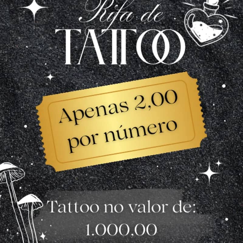 Imagem da campanha Rifa Bia Andreu Tattoo