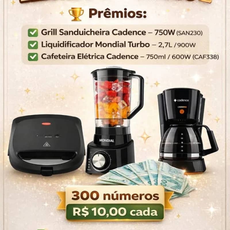 Imagem da campanha RIFA DE ELETRODOMÉSTICOS