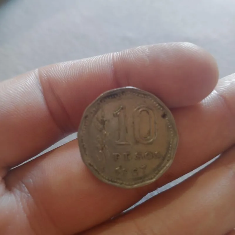 Imagem da campanha Moeda antiga de 10 pesos de 1961