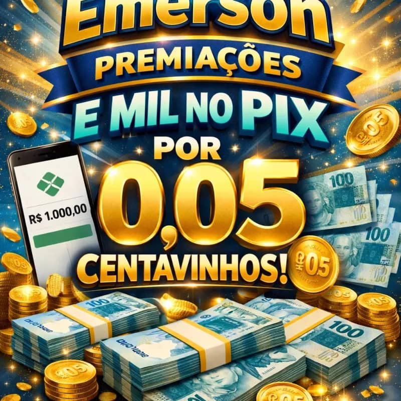 Imagem da campanha Sorteio mil no pix por 0,05 centavinhos