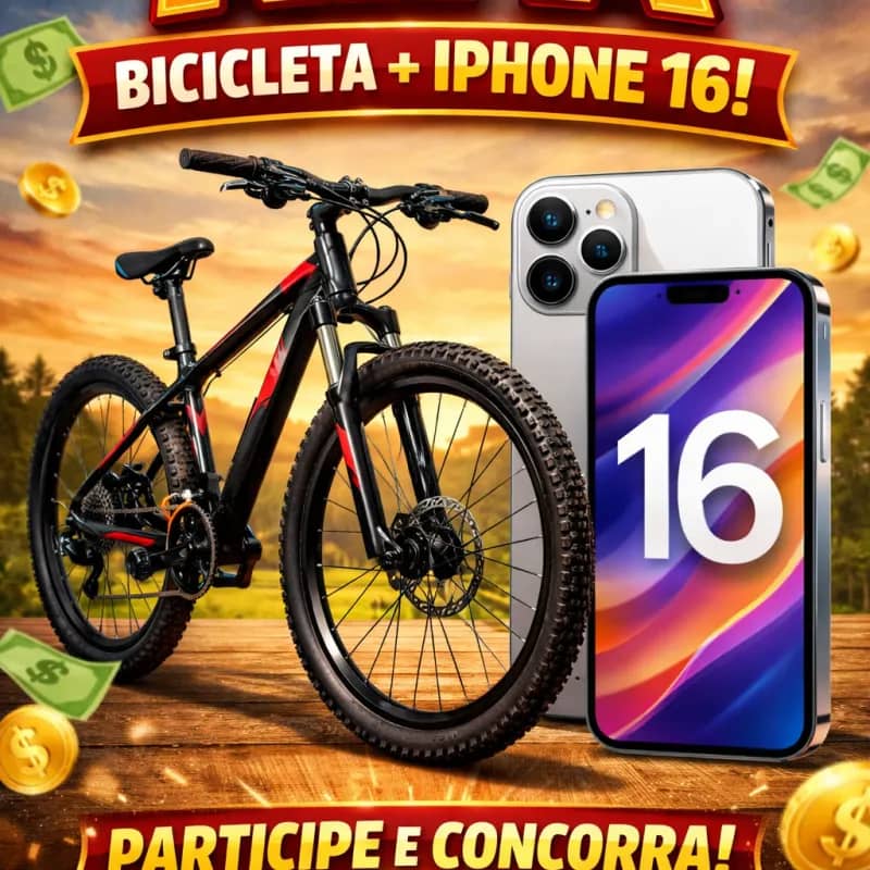 Imagem da campanha Iphone 17 + Bicicleta