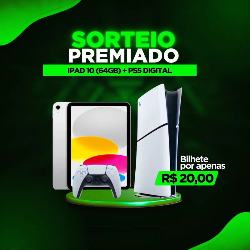 Imagem da campanha iPad 10º (64GB) + Playstation 5 Slim