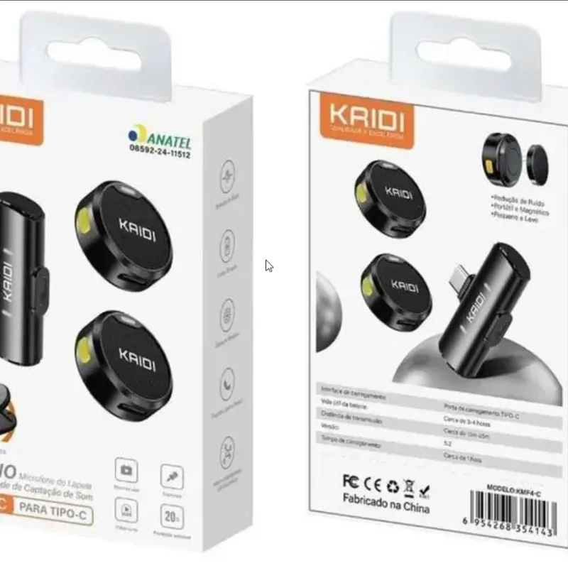 Imagem da campanha Microfone de lapela Alta Kaidi Capacidade de Captação de som para tipo C