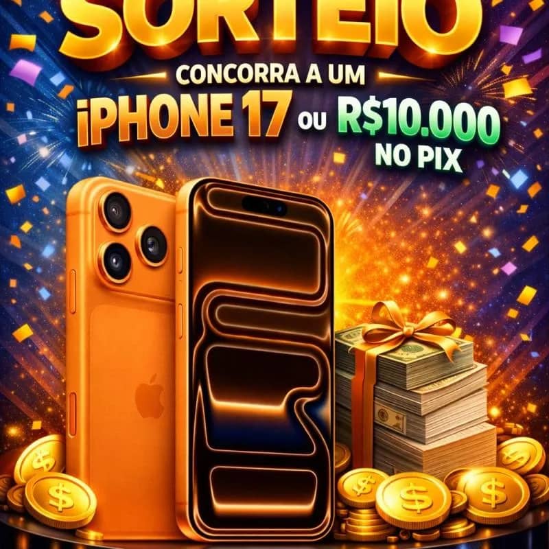 Imagem da campanha IPHONE 17 PRO MAX OU 10 MIL NO P!X