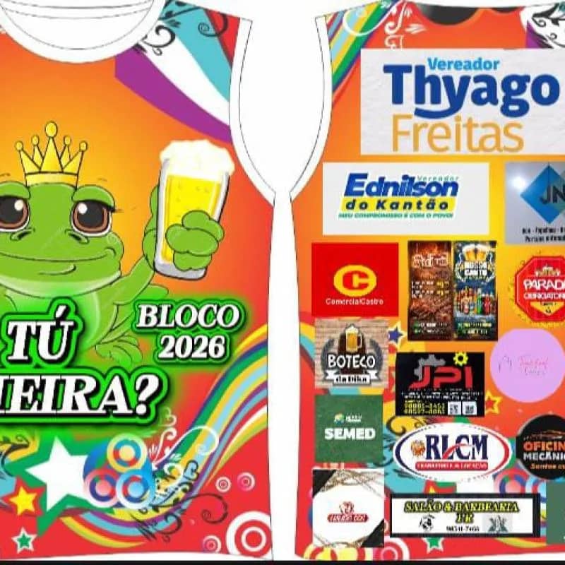 Imagem da campanha 2 camisas do bloco tú cheira