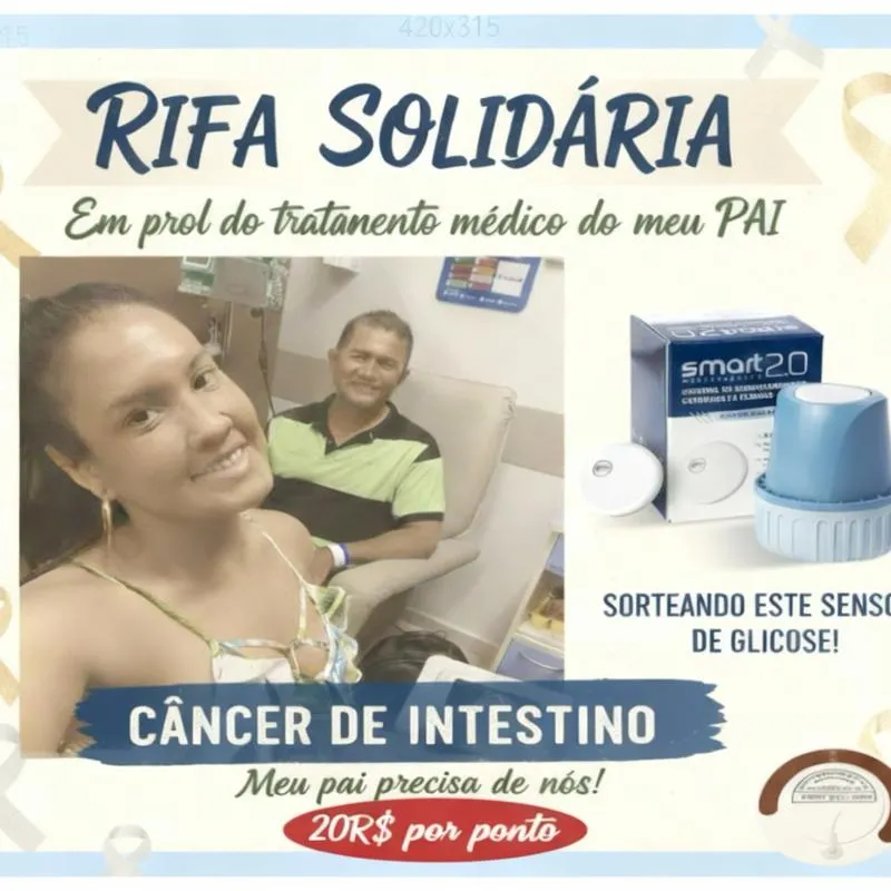 Imagem da campanha RIFA SOLIDÁRIA TRATAMENTO DE CÂNCER NO INTESTINO E FIGADO