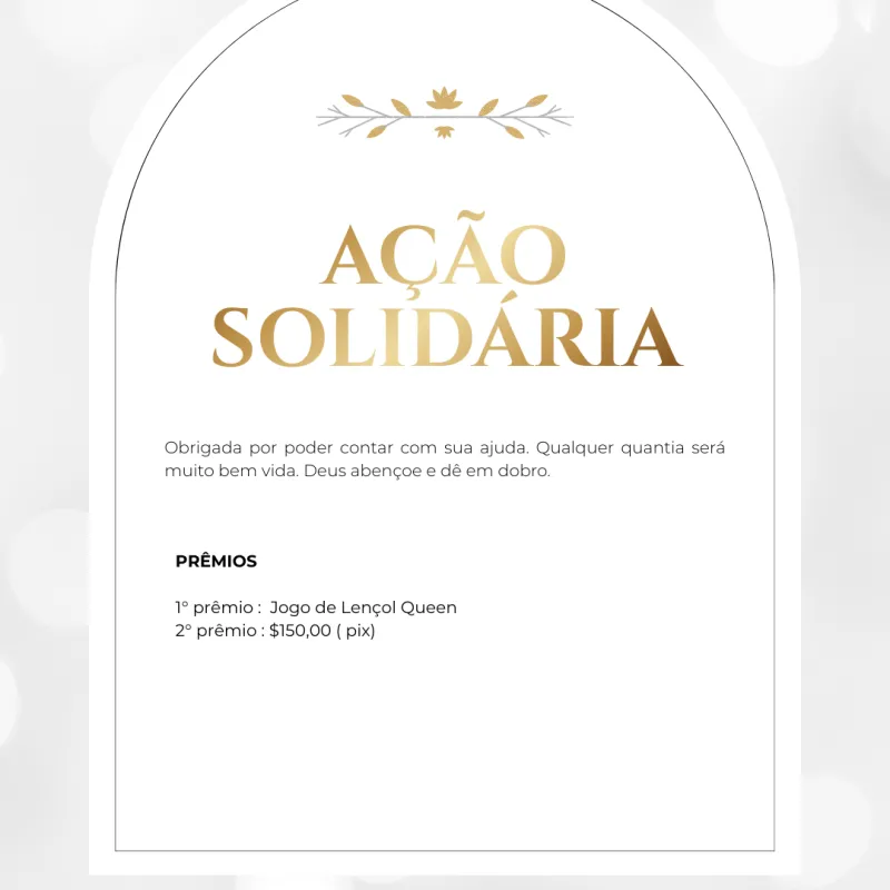 Imagem da campanha Ação Entre amigos em prol de tratamento de câncer