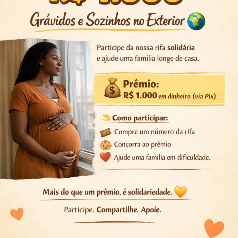 Imagem da campanha Grávidos e sozinhos no exterior