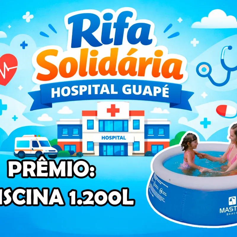 Imagem da campanha RIFA SOLIDÁRIA – SANTA CASA DE MISERICÓRDIA DE GUAPÉ
