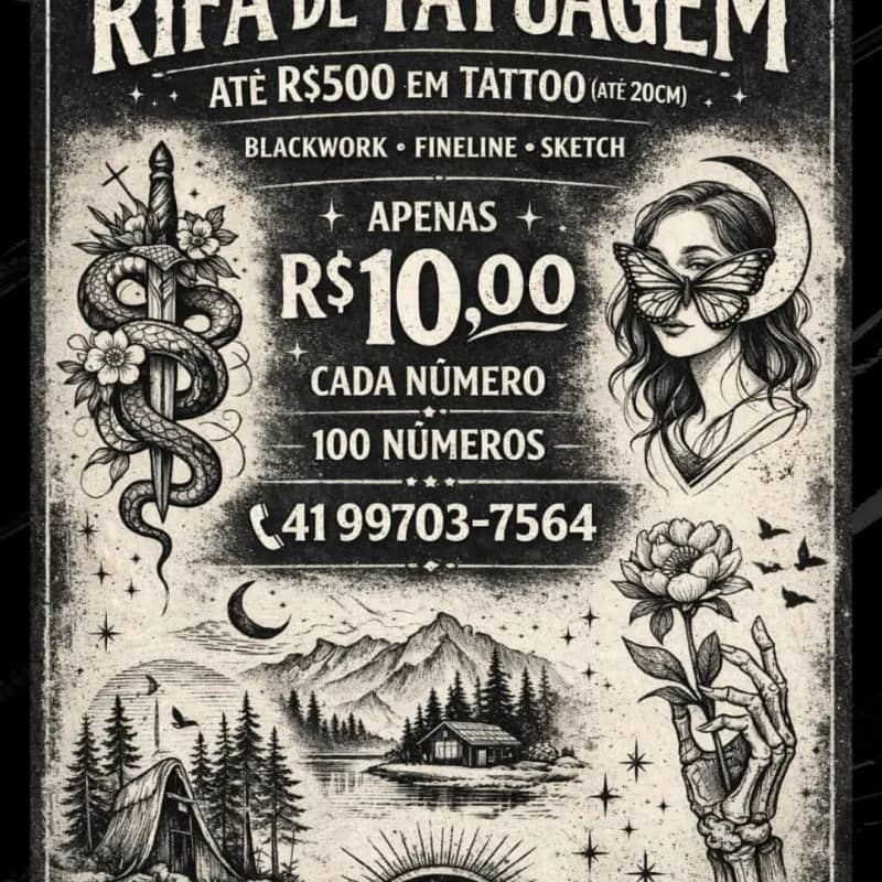 Imagem da campanha RIFA DE TATUAGEM