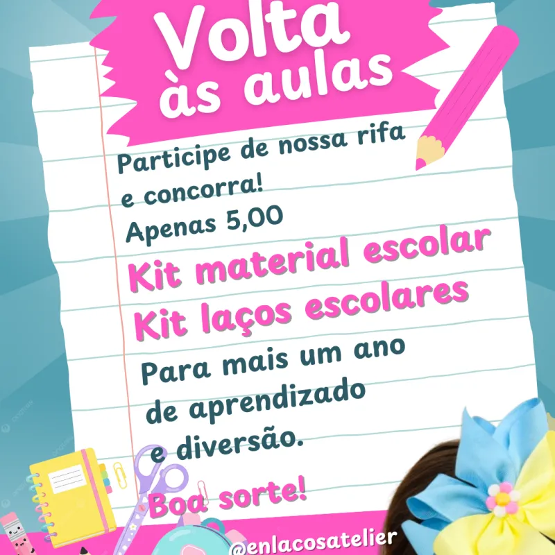 Imagem da campanha Volta às aulas