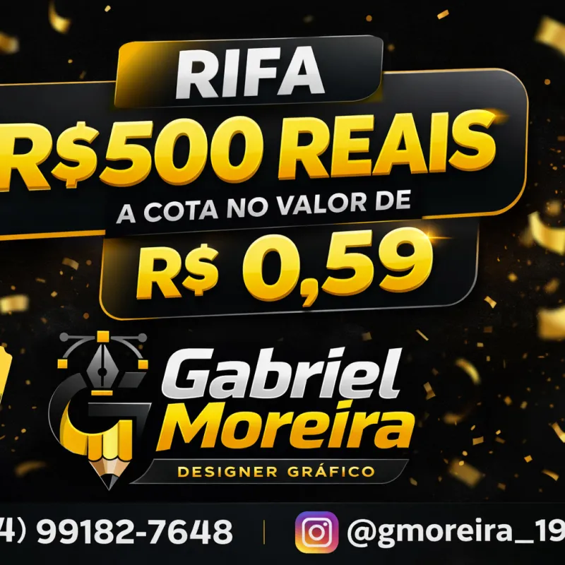 Imagem da campanha RIFA 500 REAIS NO PIX PACAJÁ PARA
